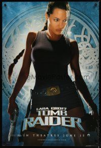 4b480 LARA CROFT TOMB RAIDER teaser 1sh '01 sexy Angelina Jolie, from popular video game!