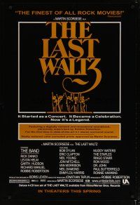4b488 LAST WALTZ advance 1sh R02 Martin Scorsese, a rock concert that became a celebration!