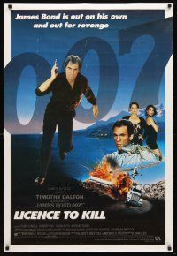 4b498 LICENCE TO KILL int'l 1sh '89 Timothy Dalton as Bond, Carey Lowell, sexy Talisa Soto!