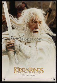 4b511 LORD OF THE RINGS: THE RETURN OF THE KING Gandalf style teaser DS 1sh '03 Ian McKellen as Gandalf!