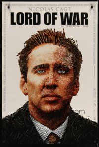 4b514 LORD OF WAR advance 1sh '05 wild bullet mosaic of arms dealer Nicolas Cage!