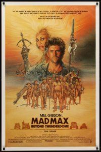 4b526 MAD MAX BEYOND THUNDERDOME 1sh '85 art of Mel Gibson & Tina Turner by Richard Amsel!