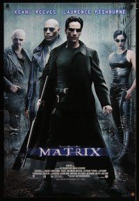4b539 MATRIX video 1sh '99 Keanu Reeves, Carrie-Anne Moss, Laurence Fishburne, Wachowski Bros!