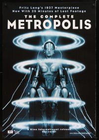 4b545 METROPOLIS 1sh R10 Fritz Lang classic, great b&w image of female robot!