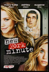 4b573 NEW YORK MINUTE advance DS 1sh '04 twins Ashley Olsen, Mary-Kate Olsen, Eugene Levy!