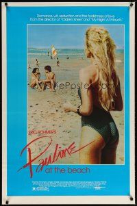 4b611 PAULINE AT THE BEACH 1sh '83 Pauline a la Plage, Eric Rohmer, Amanda Langlet, sexy girl!