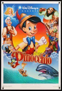 4b622 PINOCCHIO 1sh R92 Disney classic fantasy cartoon about a wooden boy who wants to be real!