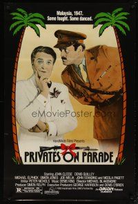4b638 PRIVATES ON PARADE 1sh '83 John Cleese, Denis Quilley, Patrick Pearson, English comedy!