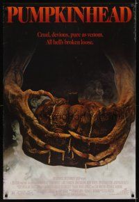 4b642 PUMPKINHEAD 1sh '87 directed by Stan Winston, Lance Henriksen, creepy horror image!