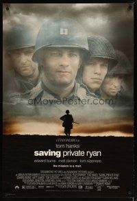 4b681 SAVING PRIVATE RYAN 1sh '98 Steven Spielberg, Tom Hanks, the mission is a man!