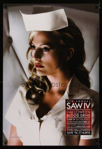 4b682 SAW IV 1sh '07 Tobin Bell, Halloween blood drive, great portrait image of sexy nurse!