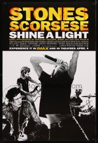 4b697 SHINE A LIGHT advance DS 1sh '08 Martin Scorcese's Rolling Stones documentary, concert image!