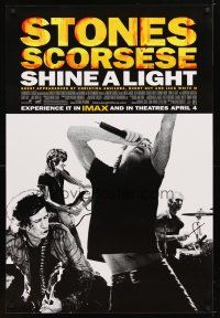 4b696 SHINE A LIGHT advance 1sh '08 Martin Scorcese's Rolling Stones documentary, concert image!