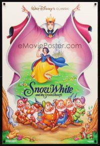 4b718 SNOW WHITE & THE SEVEN DWARFS 1sh R93 Walt Disney animated cartoon fantasy classic!