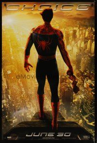 4b727 SPIDER-MAN 2 teaser 1sh '04 cool image of Tobey Maguire as superhero, choice!