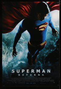 4b764 SUPERMAN RETURNS advance DS 1sh '06 Bryan Singer, Brandon Routh in title role!