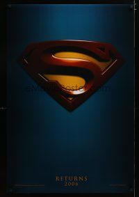 4b765 SUPERMAN RETURNS teaser DS 1sh '06 Bryan Singer, Brandon Routh, Kate Bosworth, Kevin Spacey