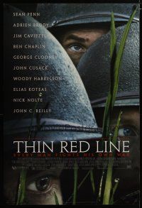 4b778 THIN RED LINE style B 1sh '98 Sean Penn, Woody Harrelson & Jim Caviezel in WWII!