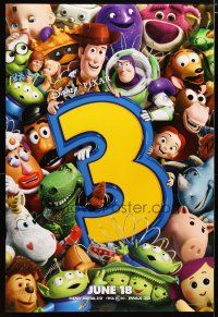 4b795 TOY STORY 3 advance DS 1sh '10 Disney & Pixar, great image of Woody, Buzz & cast!