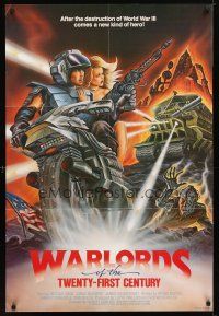 4b829 WARLORDS OF THE 21ST CENTURY 1sh '82 Battle Truck, cool apocalypse action art!