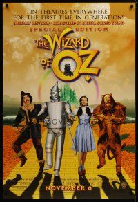 4b001 WIZARD OF OZ advance DS 1sh R98 Victor Fleming, Judy Garland all-time classic!