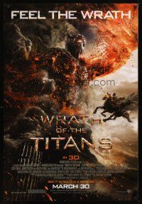 4b847 WRATH OF THE TITANS advance DS 1sh '12 Sam Worthington on pegasus vs enormous titan!