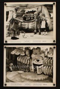 4c934 HANSEL & GRETEL 2 8x10 stills '54 classic fantasy tale acted out by cool Kinemin puppets!