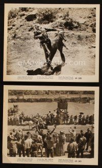 4c978 RED CANYON 2 8x10 stills '49 Zane Grey, images of horse race and cowboy fistfight w/ guns!