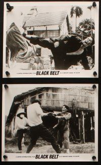 4c421 BLACK BELT 9 8x10 stills '73 Sam Cheung kung fu action, superstars of martial arts!