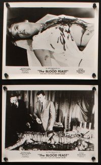 4c569 BLOOD FEAST 6 8x10 stills '63 Herschell Gordon Lewis classic, great gory horror images!