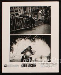 4c578 CHAIN REACTION 6 8x10 stills '96 action images of Keanu Reeves, Morgan Freeman!