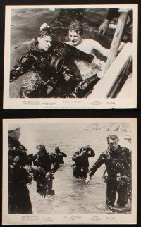 4c535 HELL RAIDERS OF THE DEEP 7 8x10 stills '54 underwater diving images of Italian frogmen!