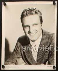 4c851 JOHN ERICSON 3 8x10 stills '50s cowboy western portraits and wearing suit and tie!