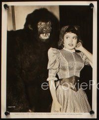 4c952 LOIS COLLIER 2 8x10 stills '40s w/ gorilla from Naughty Nineties & from Ladies Courageous!