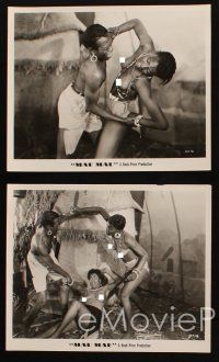 4c618 MAU-MAU 6 8x10 stills '50 Elwood Price directed jungle documentary, sex-mad natives!