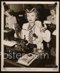 4c963 MISS GRANT TAKES RICHMOND 2 8x10 stills '49 Lucille Ball with typewriter & William Holden!