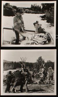 4c876 ROOSTER COGBURN 3 8x10 stills '75 great images of cowboy John Wayne & Katharine Hepburn!