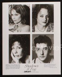4c719 SHADOWS & FOG 5 8x10 stills '92 cool images of Woody Allen, Mia Farrow, John Cusack!