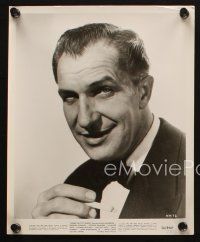 4c893 VINCENT PRICE 3 8x10 stills '50s from Wilson, While the City Sleeps, and holding gray parrot!