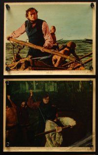 4c118 MOBY DICK 7 color 8x10 stills '56 John Huston, great images of Gregory Peck as Captain Ahab!