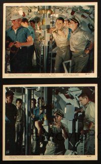 4c186 TORPEDO RUN 5 color 8x10 stills '58 Glenn Ford & Ernest Borgnine in military submarine!