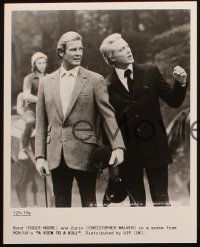 4c997 VIEW TO A KILL 2 English 8x10 stills '85 Roger Moore as James Bond 007, Christopher Walken!