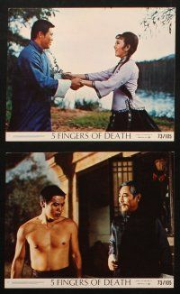 4c009 5 FINGERS OF DEATH 8 8x10 mini LCs '73 martial arts masterpiece with sights like never before