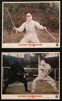4c041 ENTER THE NINJA 8 8x10 mini LCs '81 human killing machines, Franco Nero, cool ninja images!