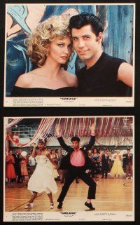4c141 GREASE 6 8x10 mini LCs '78 John Travolta & Olivia Newton-John classic musical!