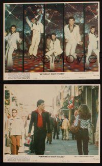 4c269 SATURDAY NIGHT FEVER 3 8x10 mini LCs '77 multiple images of slick disco dancer John Travolta!
