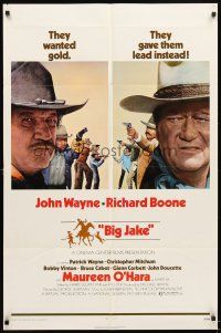 4d092 BIG JAKE 1sh '71 Richard Boone wanted gold but John Wayne gave him lead instead!