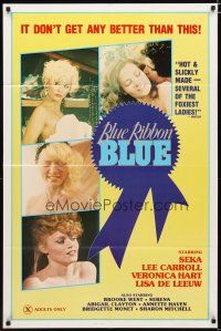 4d134 BLUE RIBBON BLUE 1sh '85 Seka, Annette Haven, x-rated doesn't get any better than this!