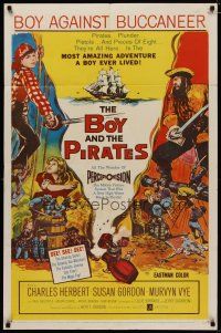 4d147 BOY & THE PIRATES 1sh '60 Charles Herbert, the most amazing adventure a boy ever lived!
