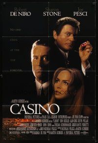 4d180 CASINO 1sh '95 Martin Scorsese, Robert De Niro, luck has nothing to do with it!